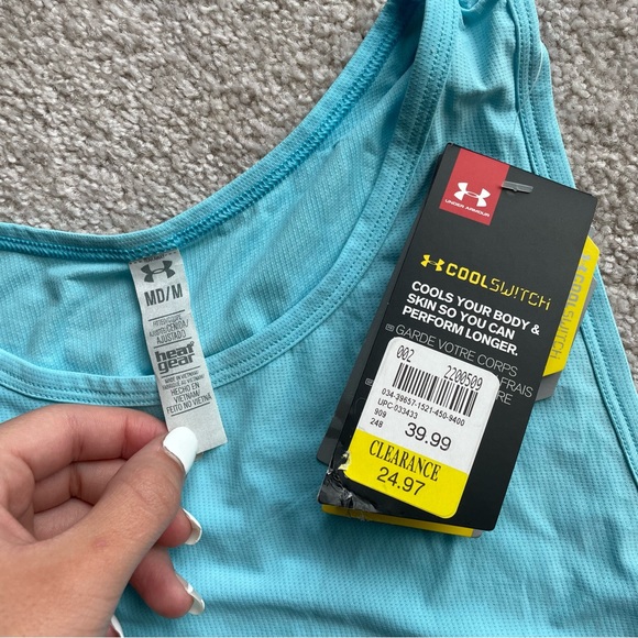 Under Armour | CoolSwitch Run Tank | BLUE - MEDIUM - Picture 4 of 8